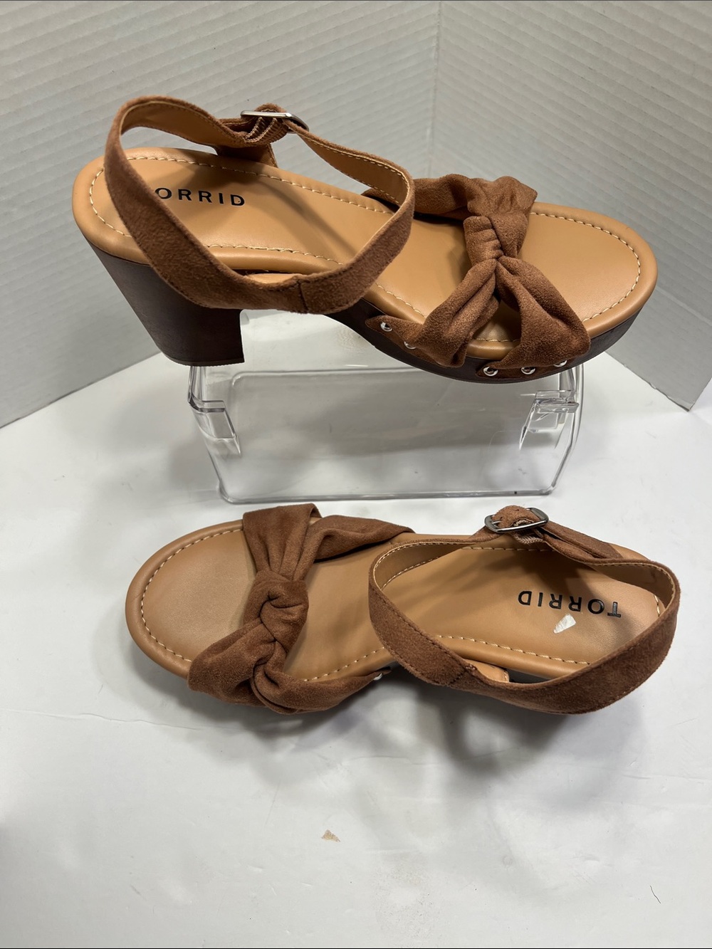 torrid Tan Knot-Front Block Heel Sandals